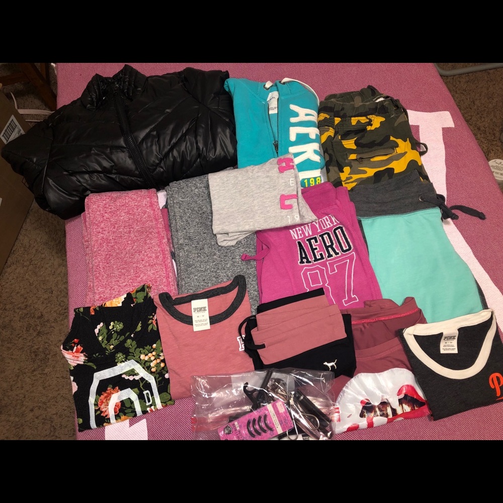 Bundles of clothes